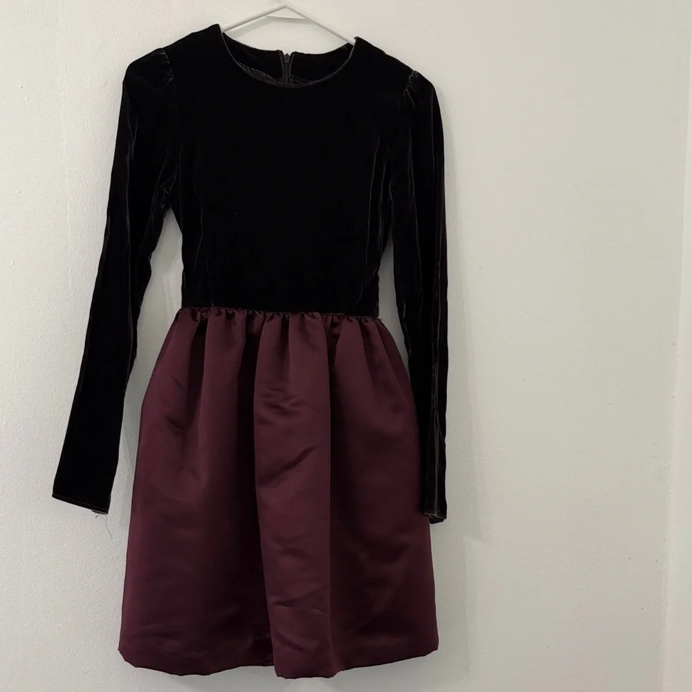 Girls XL Black and Burgundy Dress SEE DESCRIPTION